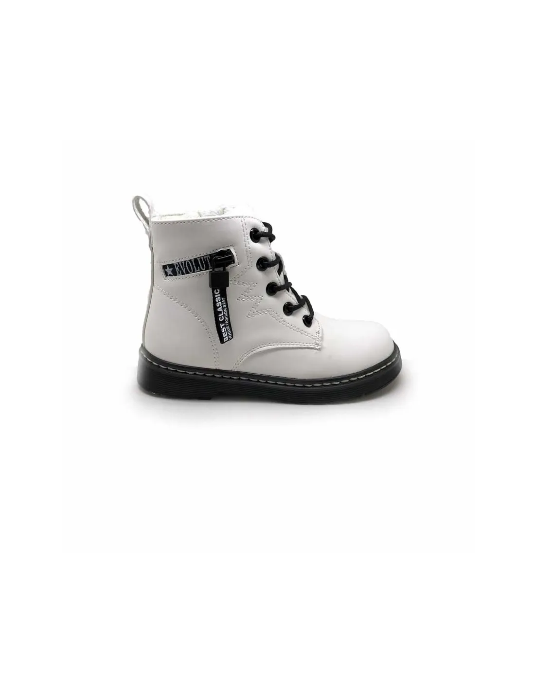White Biker Evolutions Girl Boot 1036