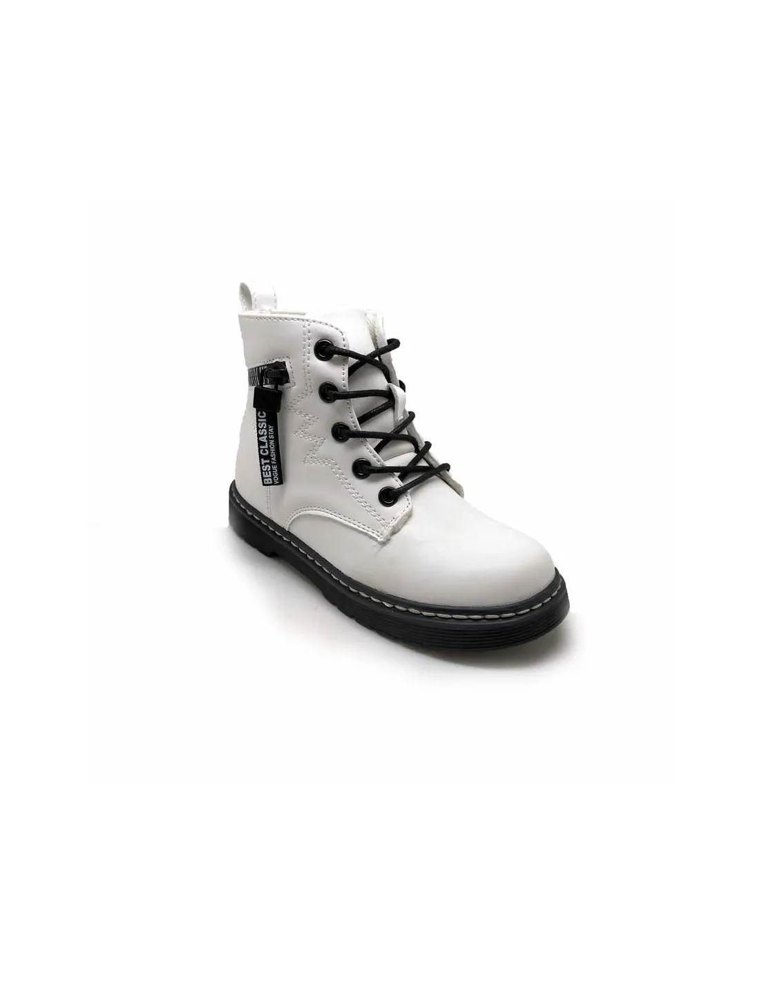 White Biker Evolutions Girl Boot 1036
